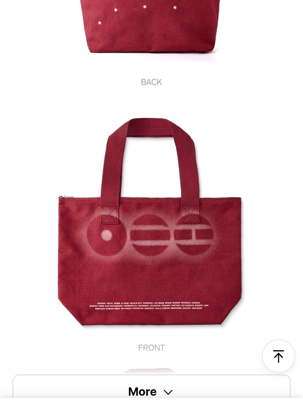 NIB BTS OFFICIAL ARIRANG BAG TOTE SOLD OUT CANVAS FABRIC
